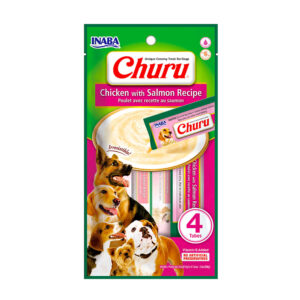 Dog Churu de pollo con salmón para perros – golosina cremosa con ingredientes de grado humano