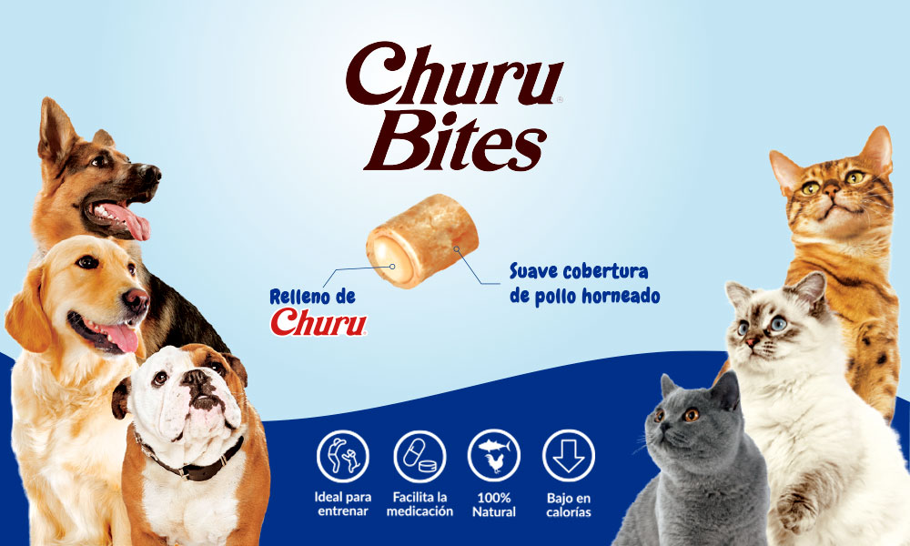 Churu Bites de Inaba: snack saludable para perros y gatos en Colombia